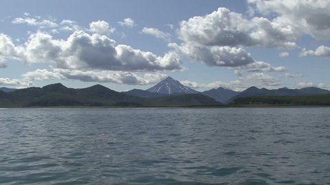Kamchatka. Vilyuchinskaya hoes. View from the Pacific Ocean.