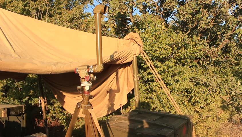 Military Periscope, Tent and Box at the Campus
