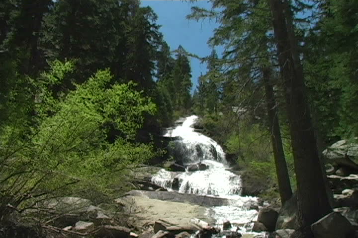 A waterfall in the eastern sierras. 