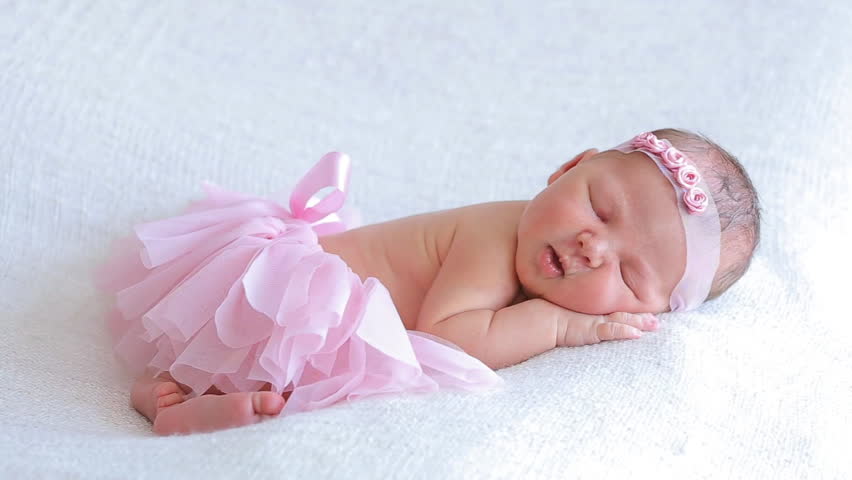 pretty newborn baby girl