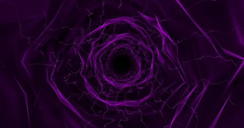 3D Tunnel Backdrop Seamless Loop Endless Visual Violet