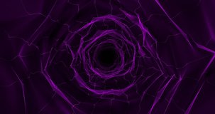 3D Tunnel Backdrop Seamless Loop Endless Visual Violet Purple