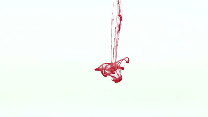 Red ink dissolves in water