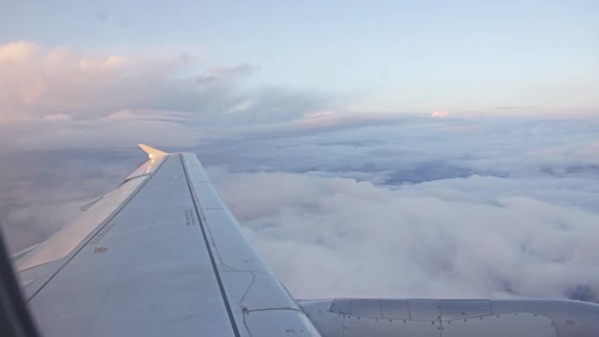 A view from airplane window in day