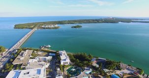 Aerial 4K video of Biscayne Key, Miami, Florida 