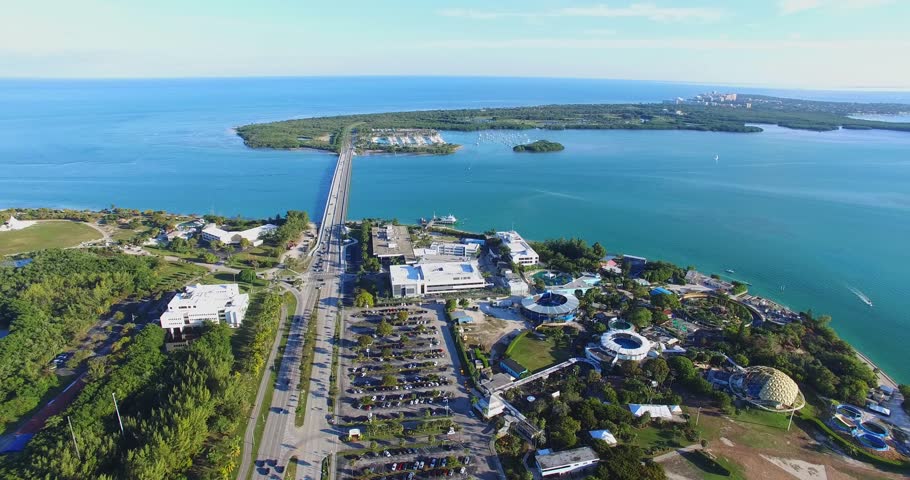 Aerial 4K video of Biscayne Key, Miami, Florida 