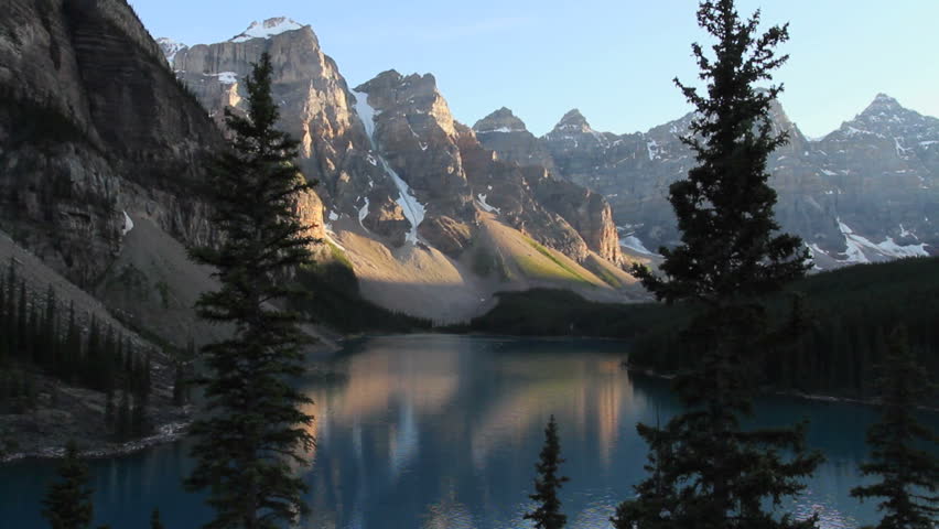 Evening light at Moraine Lake in Banff National Park, Canada