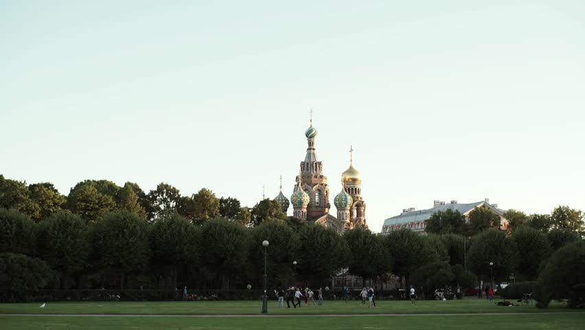 Centre of Saint-Petersburg, Russia: The Church of the Savior on Spilled Blood