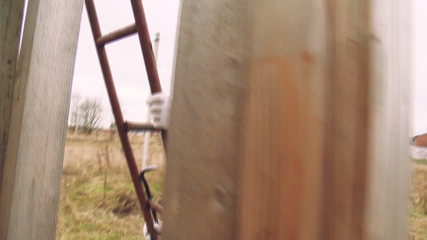 Man Midle Age in the Eyeglasses in the Country Doing Man