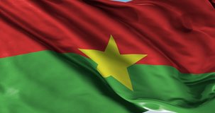 Ultra realistic looping flag: Burkina Faso