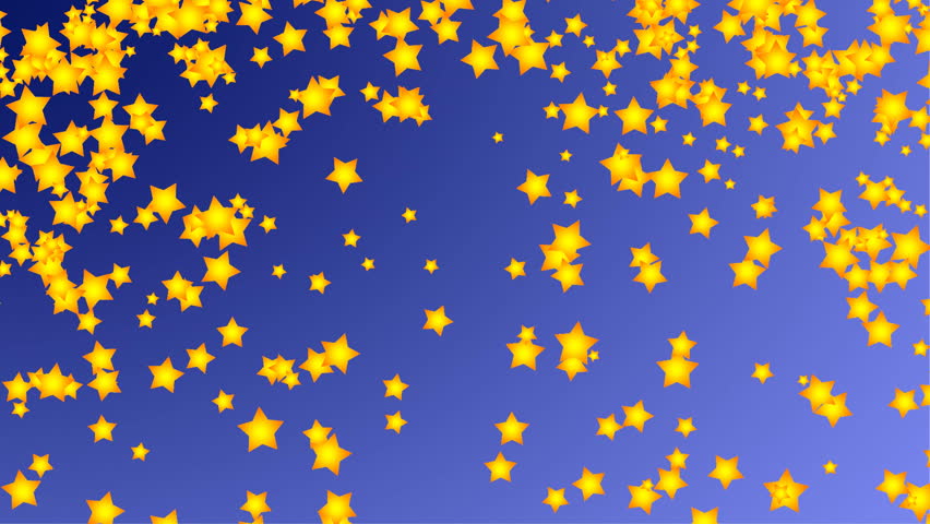 Golden stars falling from the sky