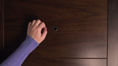 Female Hand Knocking At Wooden Stock Footage Video 100 Royalty Free 14965975 Shutterstock