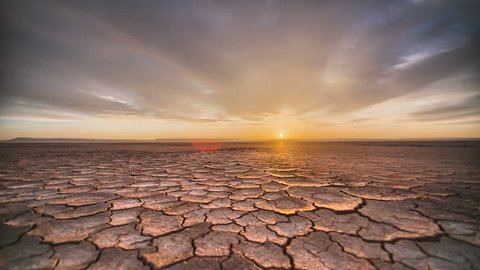 Tracking Time Lapse Desert Playa Dawn in vivid HDR Sunrise