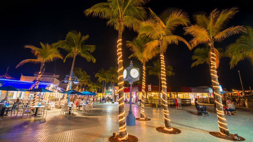 time square estero island downtown fort Stock Footage Video (100% ...