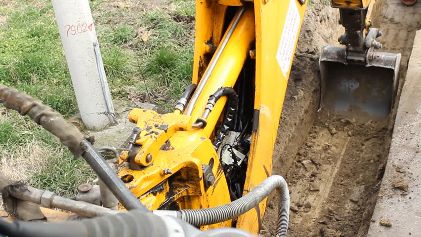 Excavator man POV,Street work  Royalty-Free Stock Footage #14985754