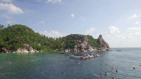 Flying over Koh Samui islands Video de contenido editorial de stock