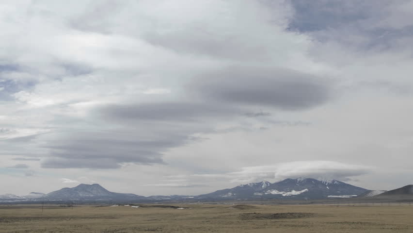 Time lapse of storm clouds over San Francisco Peak north of Flagstaff, Arizona.