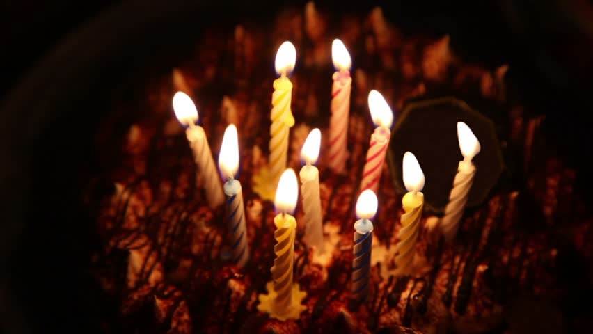 Happy Birthday Cake With Burning の動画素材 ロイヤリティフリー Shutterstock