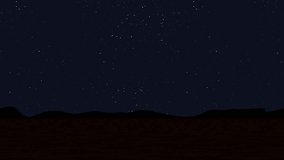 Night landscape time lapse seamless loop 4k