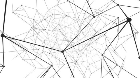 Connection structure, 3d animation abstract background