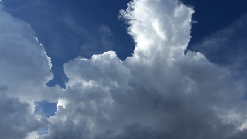 Closeup of a turbulent cumulus cloud. HD 1080p timelapse.