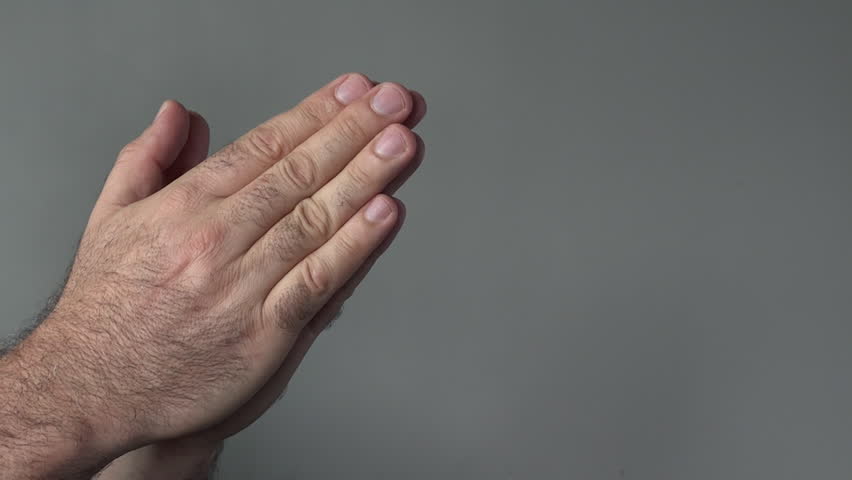 man hands express gratitude isolated on Stock Footage Video (100% ...