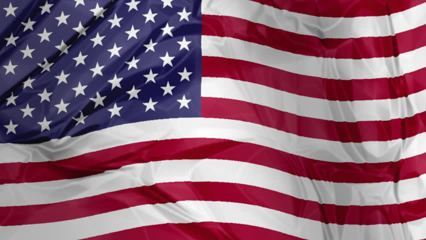 3d Waving American Flag Background Stock Footage Video (100% Royalty