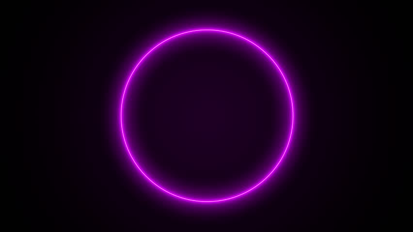 Abstract Neon Circle Loop Purple Stock Footage Video (100% Royalty-free