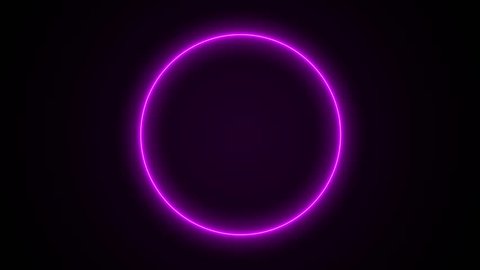 abstract neon circle loop purple motion background Video de stock