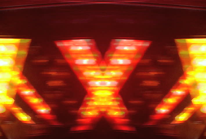 Spinning orange lights at casino