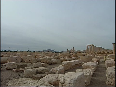 Palmyra, Syria - 2004 - Ruins of the ancient city of Palmyra. Palmyra is a UNESCO World Heritage Site.