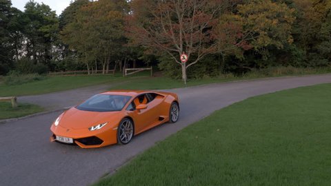 Aerial footage of Lamborghini Aventador LP 700-4 on test drive at Strokestown Park, Roscommon Ireland on the 29th Sept 2015.