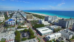 Beautiful aerial video of Miami Beach FL