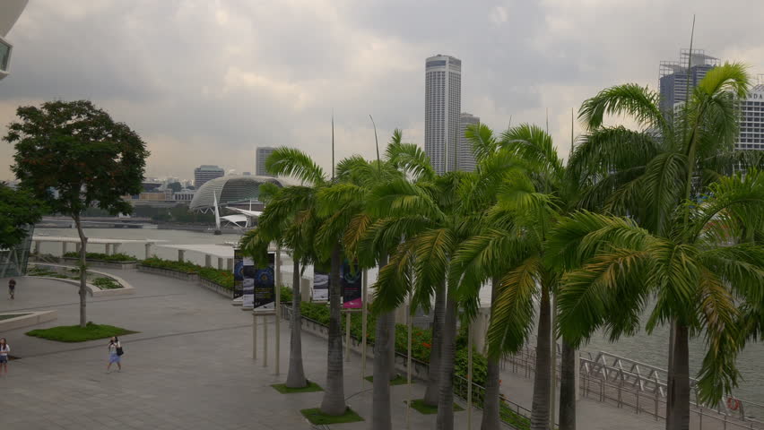 marina bay sands mall esplanade theaters panorama singapore