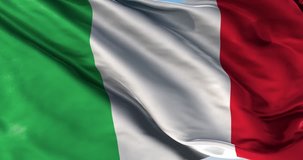 Ultra realistic looping flag: Italy
