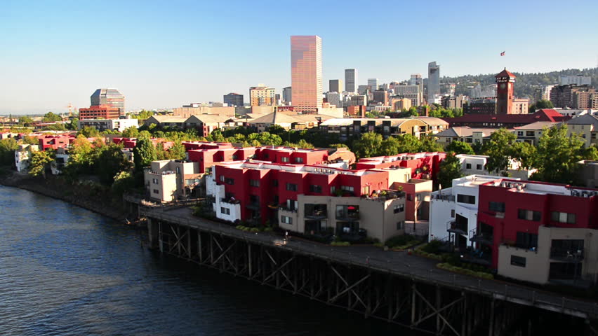 Downtown Portland, Oregon on the banks of the Willamette River