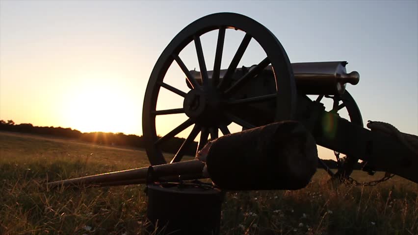 Cannon at sunset