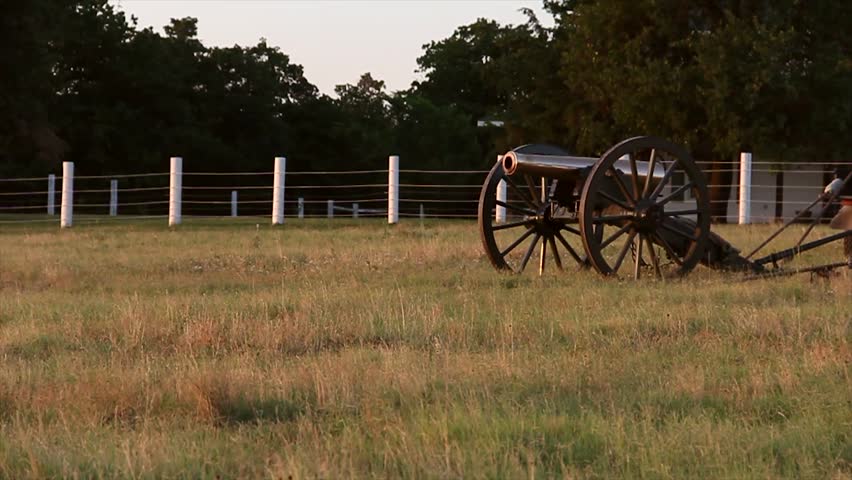 Cannon firing wide angle