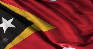 Ultra realistic looping flag: Timor Leste