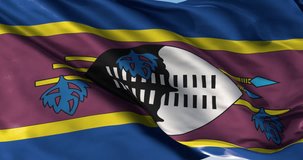 Ultra realistic looping flag: Swaziland