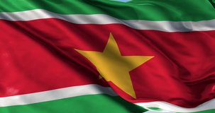 Ultra realistic looping flag: Suriname