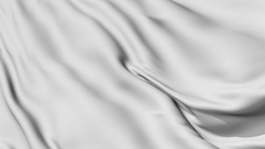 A background of folded and rippled soft plush white satin material,seamless