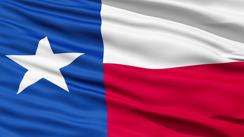 The official state waving Flag of Texas, called the Lone Star Flag,seamless