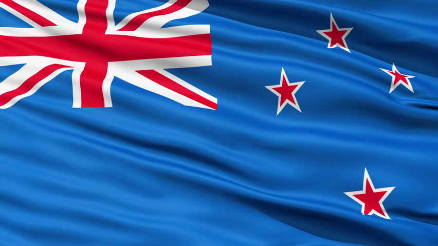 Waving Flag of New Zealand, comprises of two features, flag of Great Britain and