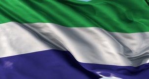 Ultra realistic looping flag: Sierra Leone