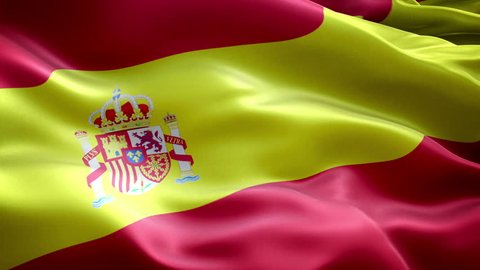 Spain national flag. (Different and new waving)