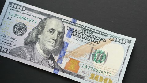 Counting Money - Us $100 Dollar Bills