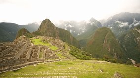 HD video clip: Inca city Machu Picchu. Andes of Peru near Cuzco