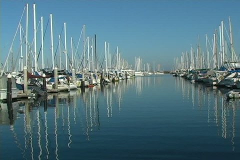 Sailboats at the Santa Barbara Harbor.