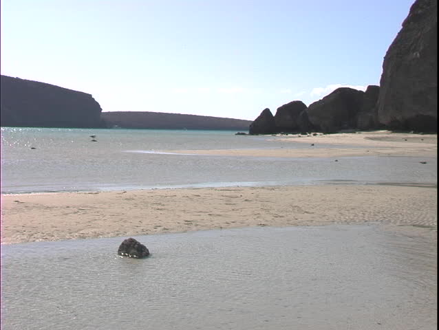 View of a cove by the ocean